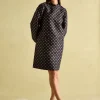 Annalise Black Jacquard A-Line Dress