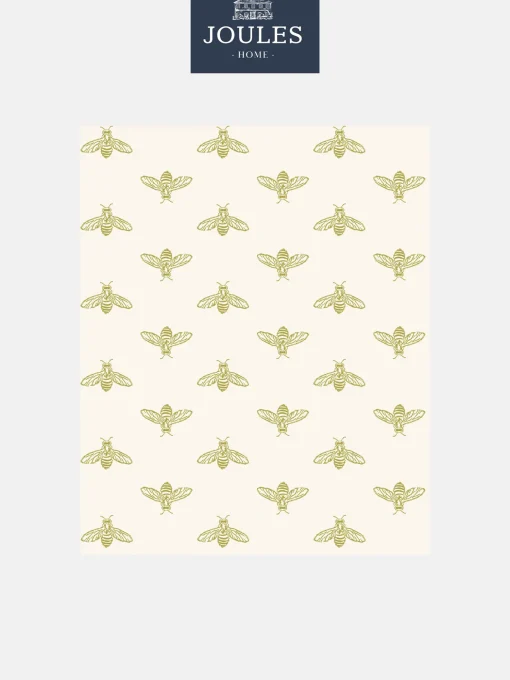 Antique Gold Block Print Bee 10M Wallpaper