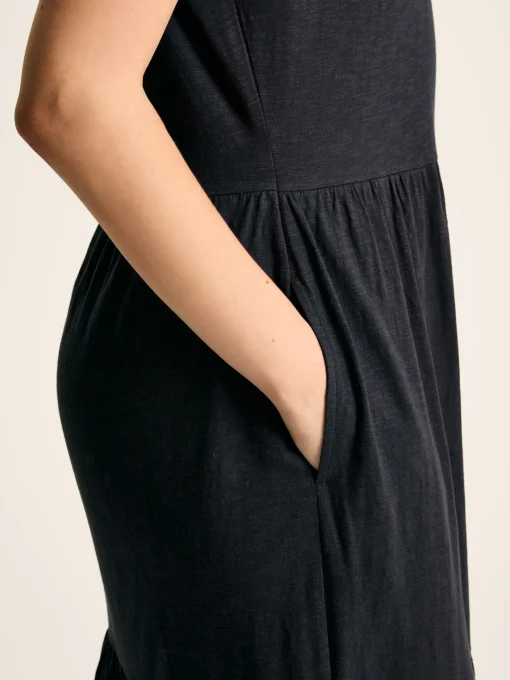 Ariana Navy Jersey Tiered Dress
