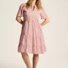 Ariella Pink Cotton Dress