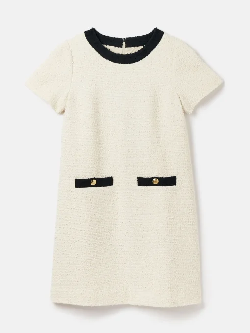 Celeste Cream Mini Boucle Dress