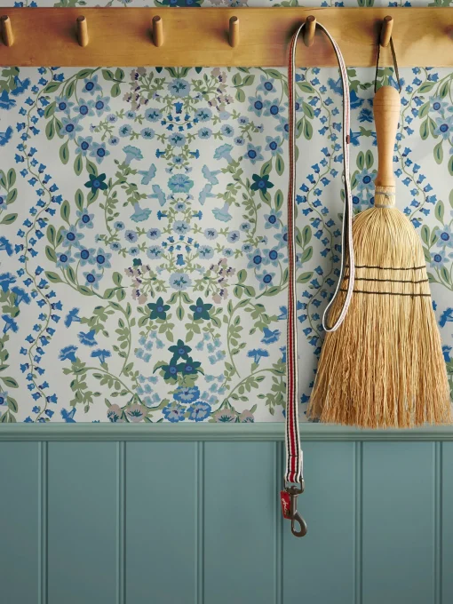 Cream Symmetrical Trellis Ditsy 10M Wallpaper