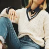 Dawson Cream Cable Knit Cricket Jumper