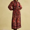 Elena Navy Floral Button Down Maxi Dress