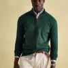 Hillside Dark Green Quarter Zip Knit Jumper