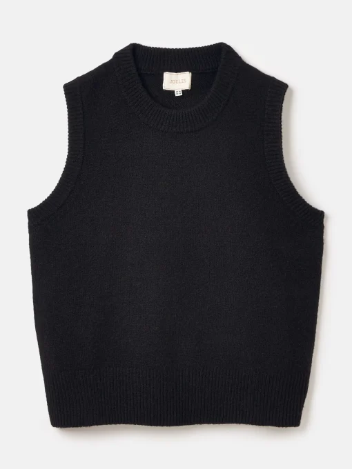 Holly Black Regular Fit Knitted Vest