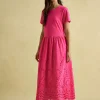Reid Pink Broderie 100% Cotton Dress