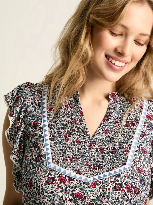 Verity Multi Frill Shoulder Sleeveless Blouse