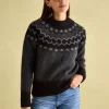 Victoria Charcoal Grey Fair Isle Jumper